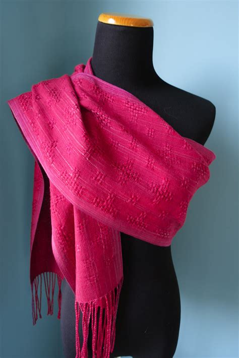 Check Silk Scarf in Cranberry 